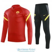 AS Roma Sudadera De Entrenamiento Red + Pantalon 2020-2021