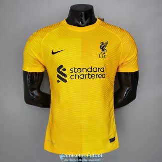 Camiseta Authentic Liverpool Portero Yellow 2021/2022