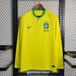 Camiseta Manga Larga Brasil Primera Equipacion 2022/2023