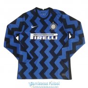 Camiseta Manga Larga Inter Milan Primera Equipacion 2020-2021
