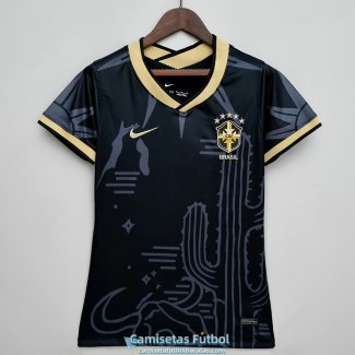 Camiseta Mujer Brasil Black II 2022/2023