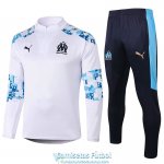 Olympique Marseille Sudadera De Entrenamiento White + Pantalon 2020-2021