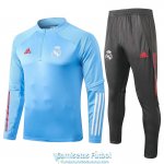 Real Madrid Sudadera De Entrenamiento Blue + Pantalon 2020-2021