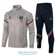 PSG x Jordan Chaqueta Grey Spots + Pantalon Navy 2021/2022