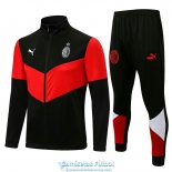 AC Milan Chaqueta Black Red + Pantalon Black Red 2021/2022