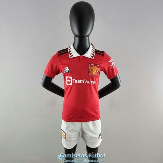 Camiseta Manchester United Ninos Primera Equipacion 2022/2023