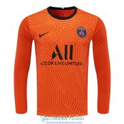Camiseta Manga Larga PSG Portero Orange 2020/2021