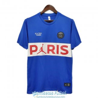 Camiseta PSG x Jordan Training Blue White 2020-2021