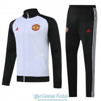Manchester United Chaqueta White Black + Pantalon 2020/2021