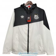 Santos FC Chaqueta Rompevientos Black White 2020-2021