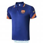Camiseta Barcelona Polo Blue 2020-2021