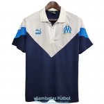 Camiseta Olympique Marseille Polo White Blue 2020-2021
