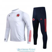 Colombia Sudadera De Entrenamiento White + Pantalon 2020-2021