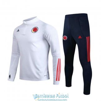 Colombia Sudadera De Entrenamiento White + Pantalon 2020-2021
