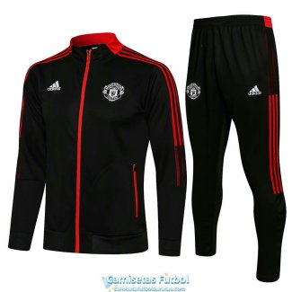 Manchester United Chaqueta Black III + Pantalon Black 2021/2022