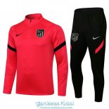 Atletico De Madrid Sudadera De Entrenamiento Red + Pantalon Black 2021/2022