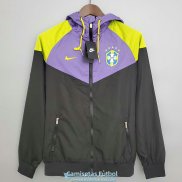 Brasil Chaqueta Rompevientos Purple Black II 2021/2022