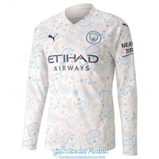 Camiseta Manga Larga Manchester City Tercera Equipacion 2020-2021
