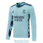 Camiseta Manga Larga Real Madrid Portero Light Blue 2020-2021