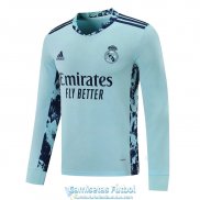 Camiseta Manga Larga Real Madrid Portero Light Blue 2020-2021