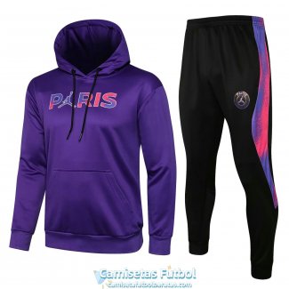 PSG x Jordan Sudadera Capucha Purple + Pantalon Black 2021/2022