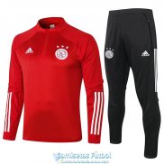Ajax Sudadera De Entrenamiento Red + Pantalon 2020-2021