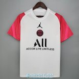 Camiseta PSG x JORDAN Training White Pink 2021/2022