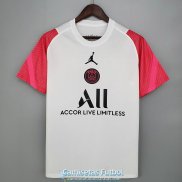 Camiseta PSG x JORDAN Training White Pink 2021/2022