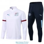 Manchester City Sudadera De Entrenamiento White II + Pantalon 2021/2022