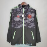 Manchester United Chaqueta Rompevientos Black Grey Camouflage 2021/2022
