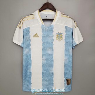 Camiseta Argentina Commemorative Edition White Blue 2021/2022