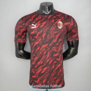 Camiseta Authentic AC Milan Tracksuit Red Black 2021/2022
