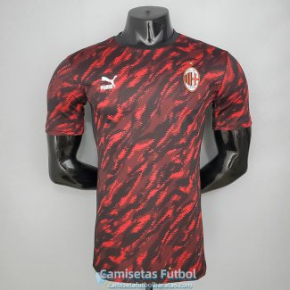 Camiseta Authentic AC Milan Tracksuit Red Black 2021/2022