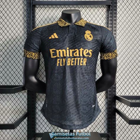 Camiseta Real Madrid 2023-2024 visitante negra versión jugador