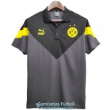 Camiseta Borussia Dortmund Polo Black Grey 2020-2021