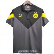 Camiseta Borussia Dortmund Polo Black Grey 2020-2021