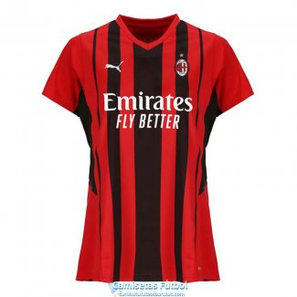 Camiseta Mujer AC Milan Primera Equipacion 2021/2022