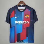 Camiseta Barcelona Training Blue Red II 2021/2022