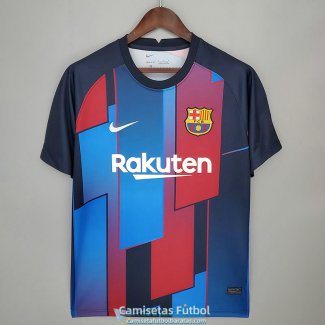 Camiseta Barcelona Training Blue Red II 2021/2022