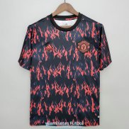 Camiseta Manchester United Pre Match Training Black Red 2022/2023