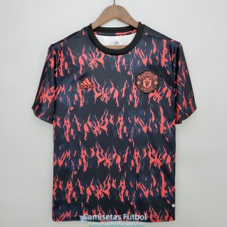 Camiseta Manchester United Pre Match Training Black Red 2022/2023