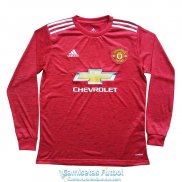 Camiseta Manga Larga Manchester United Primera Equipacion 2020-2021