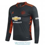 Camiseta Manga Larga Manchester United Segunda Equipacion Portero 2020-2021