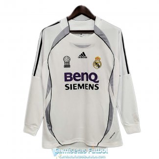 Camiseta Manga Larga Real Madrid Retro Primera Equipacion 2000 2001