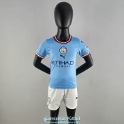 Camiseta Manchester City Ninos Primera Equipacion 2022/2023