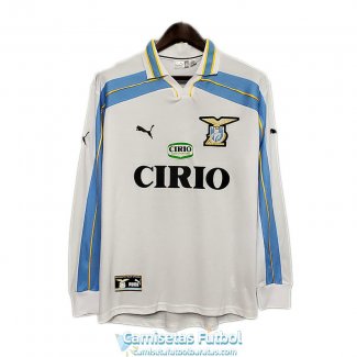 Camiseta Manga Larga Lazio Retro Segunda Equipacion 2000 2001
