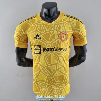 Camiseta Authentic Manchester United Portero Yellow 2022/2023