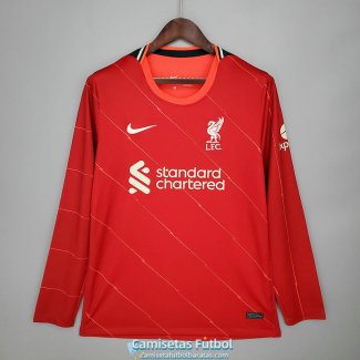 Camiseta Manga Larga Liverpool Primera Equipacion 2021/2022