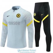 Chelsea Sudadera De Entrenamiento Grey Black + Pantalon 2021/2022