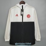 Ajax Chaqueta Rompevientos Black White 2021/2022